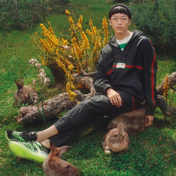 GUCCI SNEAKERS MENS ULTRAPACE R LEATHER SHOES w DOUBLE G LOGO sz 7G 7.5 US - Picture 2 of 16